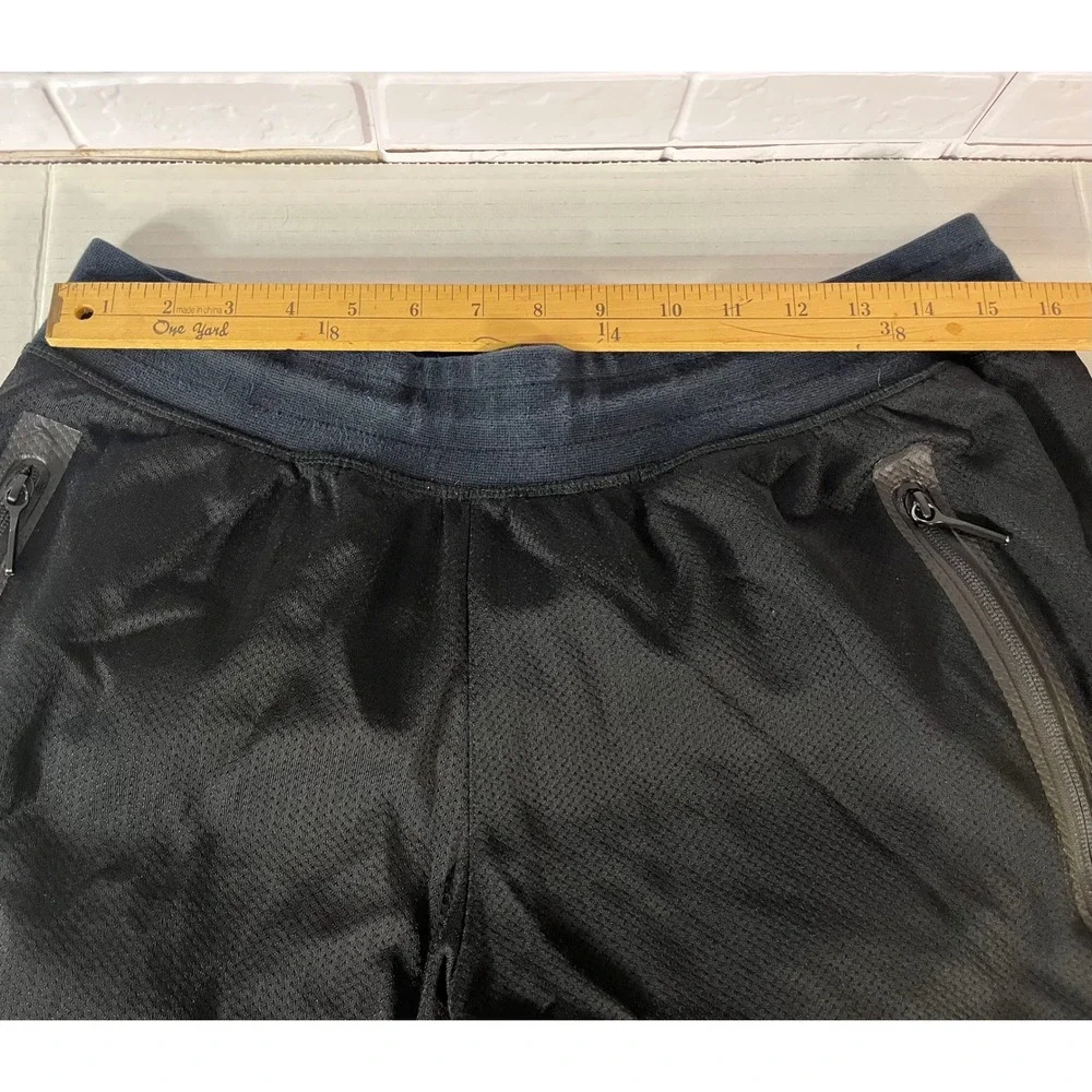 Puma Sweatpants Mens XL Black Mesh Panel Athletic Zip Pocket Joggers